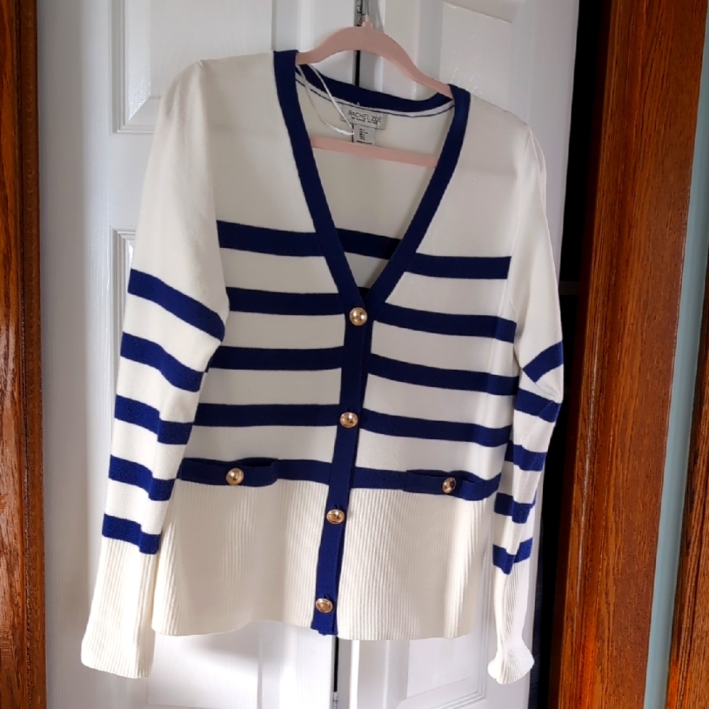 Rachel Zoe Women's Striped Cardigan Sweater